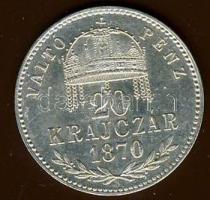 1870. K.B. 20kr Ag T: 2/2+
