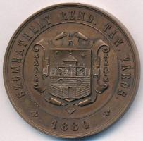 1880. "Szombathely Rend. Tan. Város / A magyar orvosok és természetvizsgálók XXI-ik nagygyűlése emlékeül" Br emlékérem (44mm) T:2 kis ü., ph.