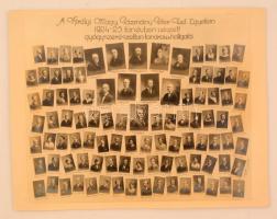 1924 A kir. M. Pázmány Péter Tudományegyetem Gyógyszerészettan tanárok és hallgatóinak tablója. 27x21 cm