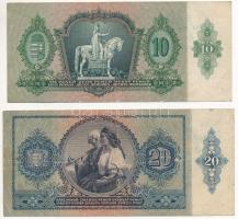 1930-1941. 10P + 20P + 50P + 100P hamis "Kerületi Pártvezető Kőszeg" felülbélyegzéssel (fa...