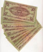 1945. 10.000P (15x) mindegyik "MNB" bélyeggel T:II,III