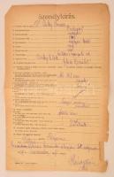 1928  Egy csaló bűnügyi személyleírása