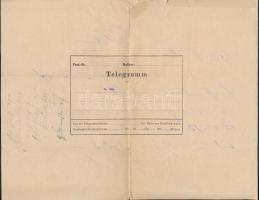 1871 Német nyelvű távirat "Pukersdor" bélyegzővel