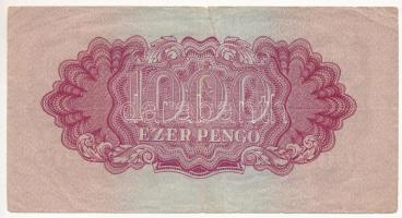 1944. 1000P "A Vörös Hadsereg Parancsnoksága" T:III- szakadás