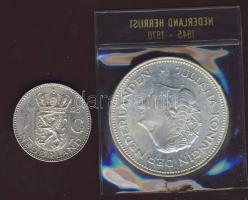 Hollandia 1955. 1G Ag + 1970. 10G Ag "Jubileum" T:2