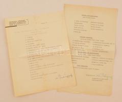 Vitéz Pintér József(1888-1951) pap, országgyűlési képviselő aláírása 2 db levélen