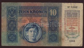 1915. 10K "Oprava Grada Subotice.." ellenbélyegzővel T:III