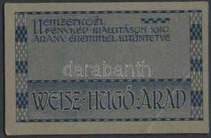 Weisz Hugó, aradi díjnyertes fényképész kabinetképe, kis saroktöréssel