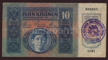 1915. 10K "Bács-Topolyai.." ellenbélyegzővel T:III