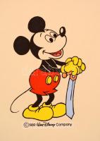 1989 10 db Mickey Mouse figura, kézzel rajzolva, papírlapon / 1989 10 hand drawn Mickey Mouse figure...