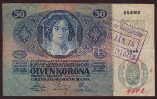 1914. 50K "Versecz" ellenbélyegzővel T:II-