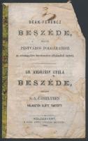 1869 Kolozsvár, Deák Ferenc beszéde, melyet Pest város polgáraihoz az országgyűlés berekesztése alkalmából tartott; Gróf Andrássy Gyula beszéde, melyet S.-A.-Ujhelyben választói előtt tartott, sérült