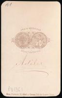 Lousiabeth Röckel (1841-1913) színésznő, Friedrich Halm: Wildfeuer c. színdarabjában 9x11 cm