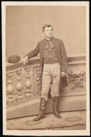 Sántha Antal (1836-1908) színész, a Nemzeti Színház tagja. vizitkártya 9x11 cm