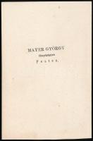 Sántha Antal (1836-1908) színész, a Nemzeti Színház tagja. vizitkártya 9x11 cm