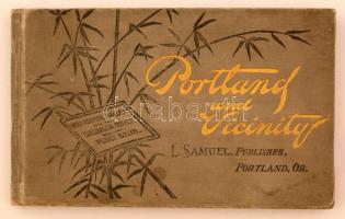 Portland and vicinity. Willamette Valley, Columbia River, Puget Sound. Portland, 1887, L. Samuel. Kiadói egészvászon kötés, színezett lapszélek, képekkel illusztrált, kopottas állapotban.