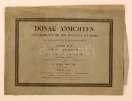 1820 Jacob Alt rajza nyomán Adolf Kunike: Bajorország, Reisenburg. Nagyméretű kőnyomat a Donau Ansic...
