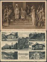 Oberammergau, Passionspieldorf - 10 old postcards with some lithos