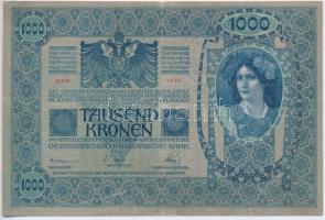 1902. 1000K hamis "Mohács Város Pénztári Hivatala 1919" felülbélyegzéssel (fake oveprint) ...