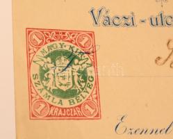 1895 Budapest, Váci utca 3. a Hirsch testvérek divatáruháza. Számla díszes fejléccel, 1 kr számlabél...