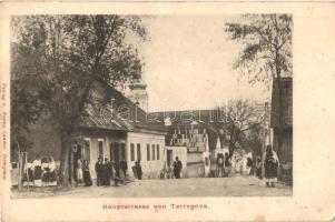 Teregova, Terregova; Fő utca és posta / Hauptstrasse / main street, post office