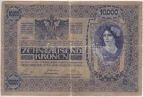 1918. 10.000K piros "MAGYARORSZÁG" felülbélyegzéssel, valamint hamis "Abaúj Torna Vár...