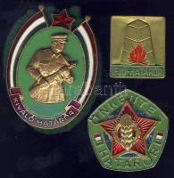 3 klf zománcozott határőr jelvény ifjú, kiváló, önkéntes T:1
