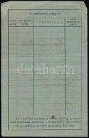 1919 MÁV szállítási utalvány, Alsószombatfalva Hajdúnánás között, kiállítva Fogarason, 15x10 cm
