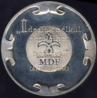 "Kossuth Lajos - Antall József" Ag 35.92g plakett T:PP