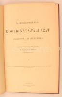 Fasching Antal: Koordináta-táblázatok sokszögvonalak számítására. Bp., 1909, Magyar Királyi Állami Nyomda. Vászonkötésben, jó állapotban.