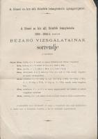 1903-1904 A lőcsei m. kir. áll. felsőbb leányiskola bezáró vizsgálatainak sorrendje (záróvizsga sorrendje), kisebb szakadásokkal a széleken, hajtásokkal, 34x21 cm.