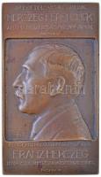 Szentgyörgyi István (1881-1939) 1920. "A fekete lovas írójának, Herczeg Ferencnek, a bánáti svábság nagy fiának" Br plakett (80x46mm) T:2 kis ragasztásnyom