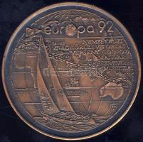 1992. "Europa 92" Nemz. Világkörüli Vitorlás Verseny emlékére Br vastagveret (piefort) eredeti díszdobozban T:1 R!