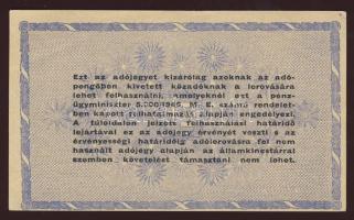 1946. 10.000.000AP barnás-fehér papíron, vízjeles, címer fordított előoldalon, kék festék túladagolv...