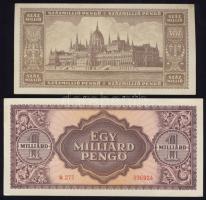 1945-46. 100.000P-1000.000P (5klf) bankjegy T:I,I-