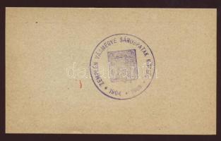 Sárospatak 1919. 1K sorszám + aláírás + hátlapi bélyegző T: I