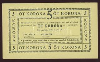 Sárospatak 1919. 5K T:I