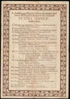 1923 Petőfi Ünnep, Svábhegyi Polgári és Közművelődési Kör műsora, a hajtás mentén szakadásokkal