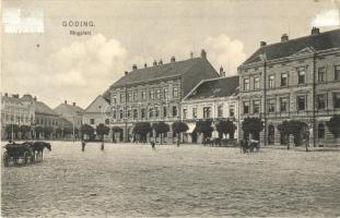 Hodonín, Göding; Ringplatz / square, shop of Spolek (EK)