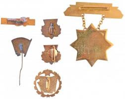 6db-os vegyes magyar kitüntetés, jelvény és kitűző tétel, közte DN "Mezőgazdaság Kiváló Dolgozó...