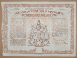 1917. Hadsegítési és Népjóléti nyereménykölcsön 40K-ról