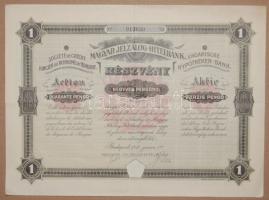 1927. "Magyar Jelzálog-Hitelbank" részvénye 40P-ről, szelvényekkel