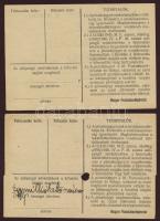 1946. Teljes pénztárjegy sor 10.000AP T:I, 100.000AP T:I-, 1000.000AP T:II, 10.000.000AP T:II+ csak ...