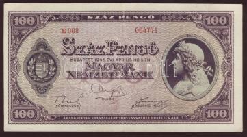 1945. 100P "N" pont nélkül! T:II R!