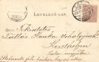 Komárom, Komárno; Újváros, Igmándi út, országút, Sárkány Ignác üzlete, kiadja Hacker Richárd / stree...