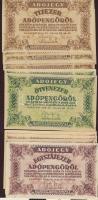 1946. Adópengő tétel 10.000AP (5x) variánsokkal, 50.000AP (3x), 100.000AP (5x) variánsokkal, 500.000AP (2x) variánsokkal, 1000.000AP (3x) variánsokkal összesen 17db