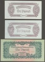 1944. "V.H."-tétel 1P (1x), 2P (2x), 5P (3x), 10P (3x), 20P (2x), 50P (7x), 100P (1x) össz...