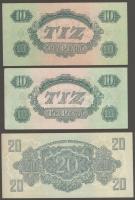 1944. "V.H."-tétel 1P (1x), 2P (2x), 5P (3x), 10P (3x), 20P (2x), 50P (7x), 100P (1x) össz...