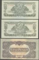 1944. "V.H."-tétel 1P (1x), 2P (2x), 5P (3x), 10P (3x), 20P (2x), 50P (7x), 100P (1x) össz...