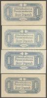 1944. "V.H."-tétel 1P (3x), 1P kis hátoldali méret (2x), 2P (1x), 20P (5x), 100P (4x) T:I-,II+,II Összesen 15db!